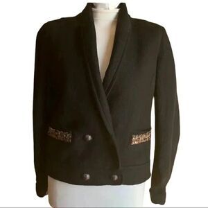 🌸Ann Taylor Loft Wool Black Women Blazer Size‎ 4🌸